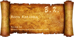 Born Katinka névjegykártya